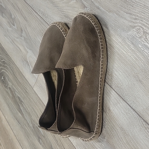 Manebi Brown Suede Flat Espadrilles Hamptons Size 39/8 - Picture 1 of 7